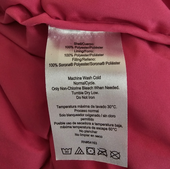 CK Hot Pink Puffer Jacket Sz XL - Picture 7 of 9